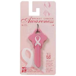 The Hillman Group #68 Blank Breast Cancer Pink Ribbon Theme Key 87516 
