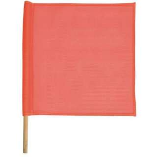   Flag18 in. x 18 in. Orange Vinyl Mesh Safety Flags and Staffs (2 Pack