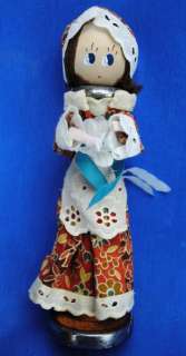 Vintage English Hand Made Doll Antique Spool Bobbin  