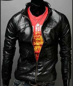 mens leather jackets slim fit young fashion US Size XS, S, M  