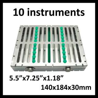 Dental Instrument Cassette   10 Instruments NEW  