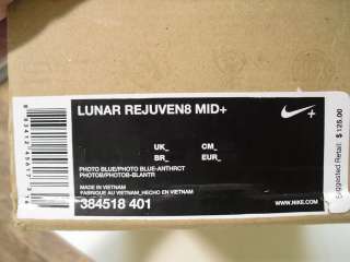 New Nike Lunar Rejuven8 + Mid Photo Blue Black 10.5 DS  