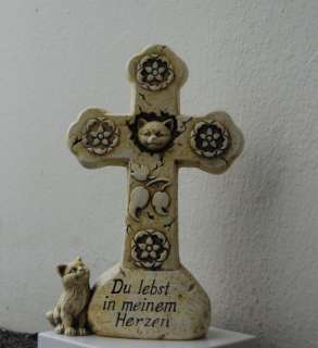 Grabkreuz Grabstein für eine Katze  