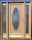 Full Oval White Mahogany Wood Entry Door Sidelights Free S&H