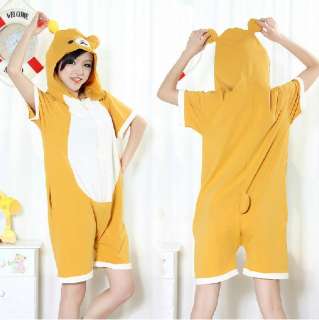Pikachu Cosplay Anime Costume/Kigurumi lovers Pajamas /Short sleeve 