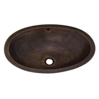 Belle Foret Large Copper Oval Lavatory   Weathered Copper C12WC at The 