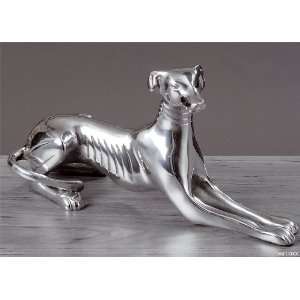 WINDHUND AUS ALUMINIUM 26cm LÄNGE. GENIALE HUND STATUE  