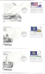 4303 12 Flags of our Nation 4 Artcraft 10 (MC) FDCs  