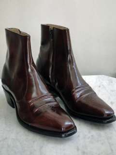 Mens 60s 70s ZiPpeR Ankle Mod Beatles Western Boots 10 Vintage HANOVER 