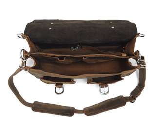   Style Large Leather Briefcase Backpack Laptop Messenger Bag 16  