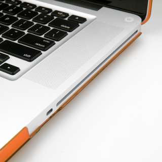    Orange Frosted see through Macbook Pro Case with TPU Keyboard Cover