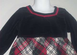 Girls Boutique HANNA ANDERSSON Holiday Plaid Dress 90  