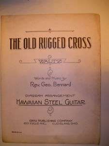 Hawaiian Steel Guitar The Old Rugged Cross Sheet Music  