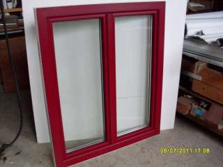 Fenster,Unilux, innen Holz weiß, aussen rote Alu Schutzschale in 