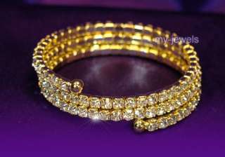 Bridal Fashion Crystal Gold Plated Bangle / Armlet A009  