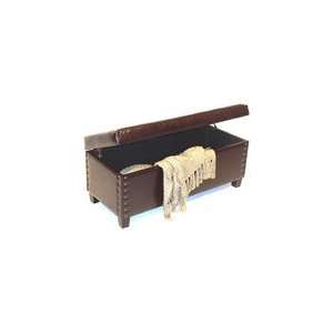  4D Concepts Large Tufted Storage Bench in Brown
