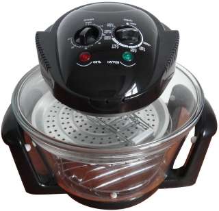 Charles Jacobs 12L Black HALOGEN OVEN Convection Cooker w/FREE 