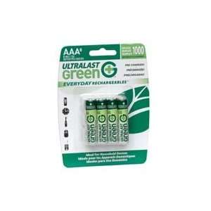 Ultralast ULGED8AAA AAA GREEN PRECHARGED READY TO USE RECHARGEABLE 