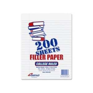  AMP26020 AMPAD Corporation Filler Paper,College Rule,15 