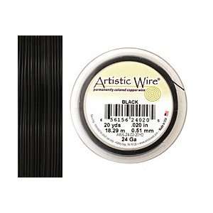 Artistic Wire Black 24 gauge, 20 yards Supplys Arts 