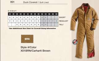 CARHARTT® Duck Coverall / Quilt Lined  