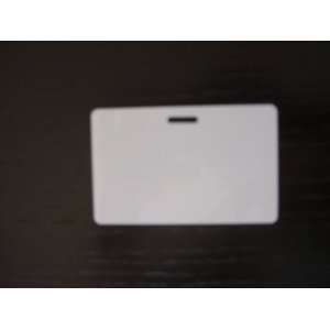  100 Blank PVC Plastic Photo ID Horizontal Slot Punch Card 
