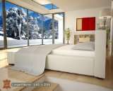 Design Lederbett Doppelbett Echt Leder 180x200 Bett inkl. Lattenrost 