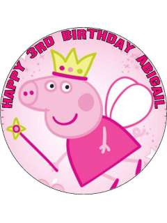 Personalised Peppa Pig Princess Cake Top Topper  
