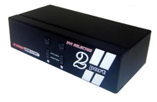 Premium 2 Port DVI Video Routing Switch With Built In Amplifier