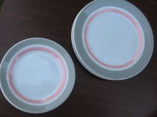   Century Mod 1950s SHENANGO CHINA Pink & White Dinnerware Pieces  