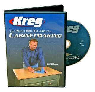 Kreg Woodworking Kitchen cabinet pocket hole jig book two dvd set free 