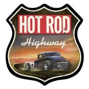  Hot Rod Vintage Car Garage Route 66 Metal Sign