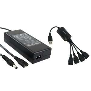  Charger For Toshiba Satellite 1110 Series + 4 Port Octopus Usb 2.0 Hub