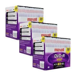   8x 4.7GB 120 Minute DVD+R Media 90 Pack w/DVD Cases Electronics