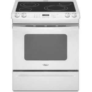   Electric Range with 4 Radiant Burners Ceramic Glass Cooktop Surface