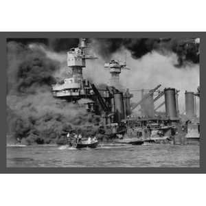  USS West Virginia at Pearl Harbor   20x30 Gallery Wrapped 