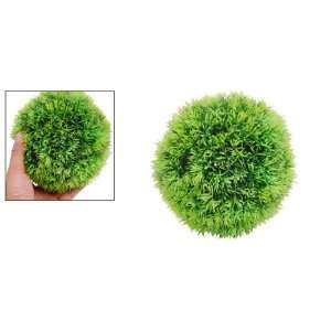   Green Round Style Plastic Plants Ornament for Aquarium