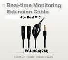   004 Mic Sensitivity Volume Adjustable Extension Cable W/ 2 MIC Jack 2M