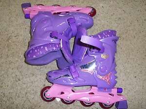Roller blades inline skates adjustable BRATZ girls size 2 to 4 lilac 