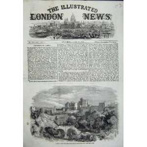  Alnwick Castle Duke Of Northumberland 1858 Old Print