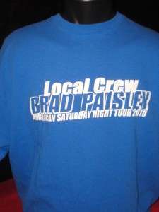 Brad Paisley American Saturday Night Local Crew T shirt  