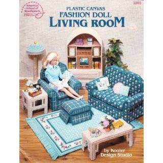 Plastic Canvas Fashion Doll Living Room by Kooler Design Studio 
