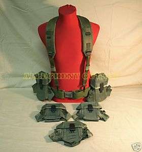 US Army M PISTOL Belt /Suspender (5) Ammo Pouch LOT VG  