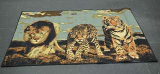 Animal Print Carpet Leopard Lion Tiger 33x46 Area size 4x5 NON 