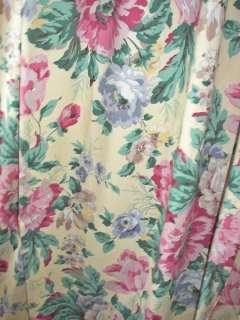 VINTAGE SHABBY FLORAL CHIC FRENCH COUNTRY VICTORIAN DRAPES CURTAINS 