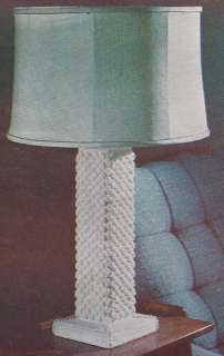 Vintage Crochet PATTERN Milk Glass Lamp Base Hobnail  