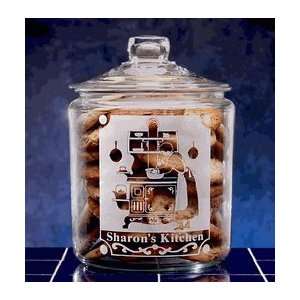    Personalized Vintage Kitchen Glass Cookie Jar