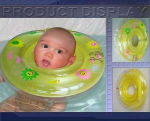 Yellow Baby INFANT Bath Swim Neck Float Safe Ring new 1  