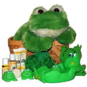  Splish Splash Bath: Froggy Baby Gift Basket: Baby