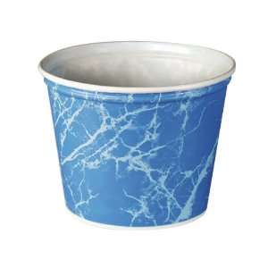  Solo 5T3M 83 Oz. Paper Waxed Bucket Blue Marble (100 Pack 